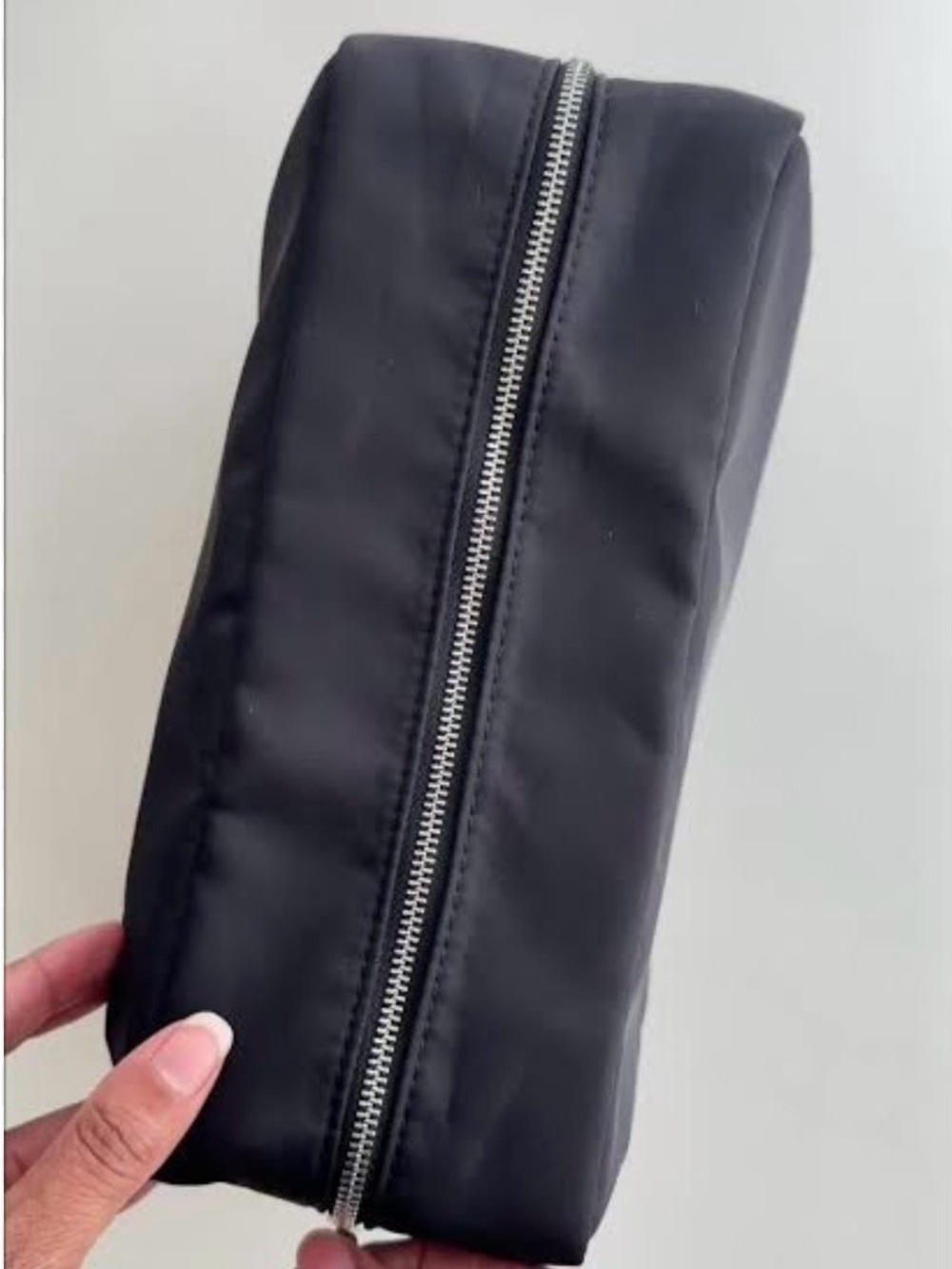 ISO of Cloth & Paper Black Nylon Organizer Pouch with Silver Zipper